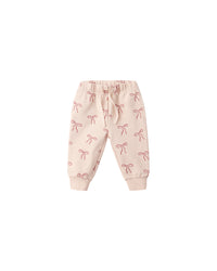QUINCY MAE: RELAXED FLEECE SWEATSHIRT + SWEATPANT SET || RED BOWS ON ANTIQUE