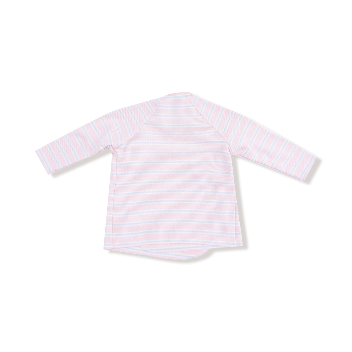ANGEL DEAR: LONG SLEEVE KIMONO TOP & FOOTED PANT SET - PINK MULTI STRIPE