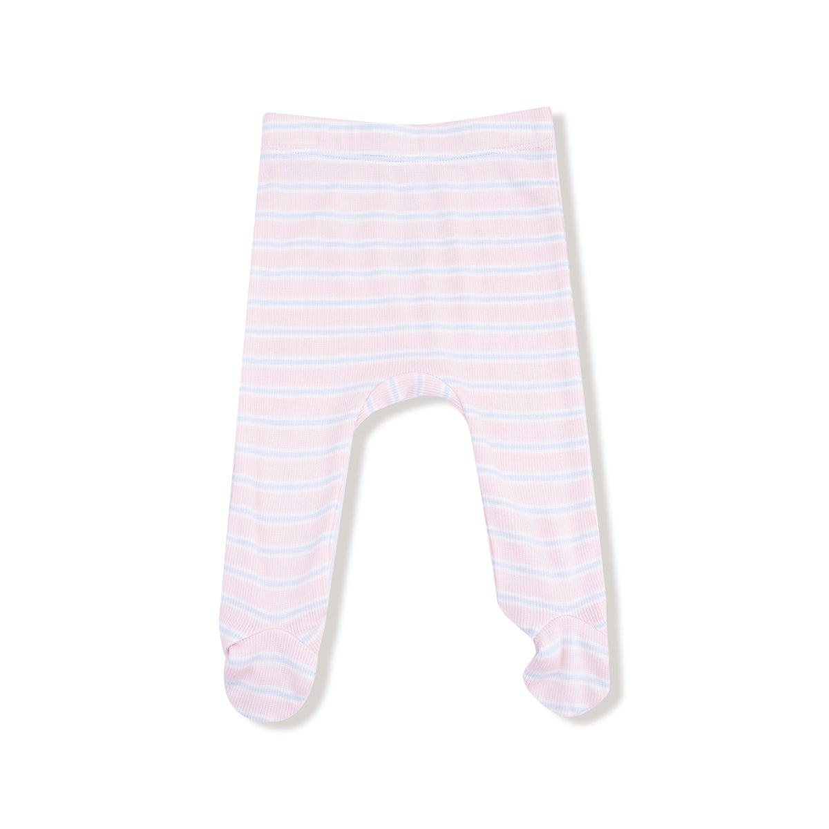 ANGEL DEAR: LONG SLEEVE KIMONO TOP & FOOTED PANT SET - PINK MULTI STRIPE