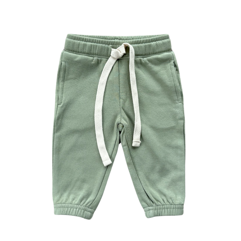 BABYSPROUTS: RAGLAN HOODIE & JOGGER SET - OLIVE