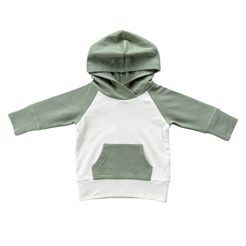 BABYSPROUTS: RAGLAN HOODIE & JOGGER SET - OLIVE