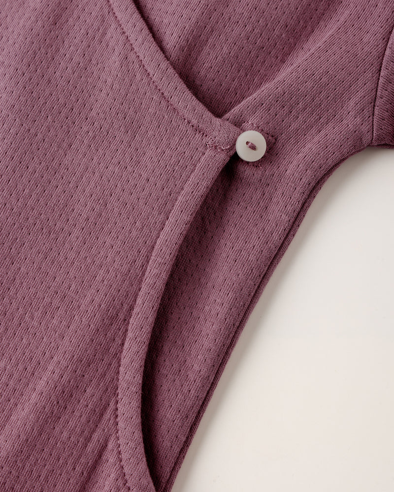 QUINCY MAE: POINTELLE WRAP FOOTIE || MULBERRY