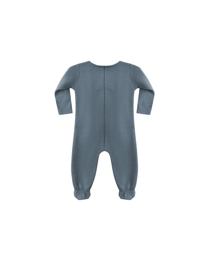 QUINCY MAE: POINTELLE WRAP FOOTIE || OCEAN