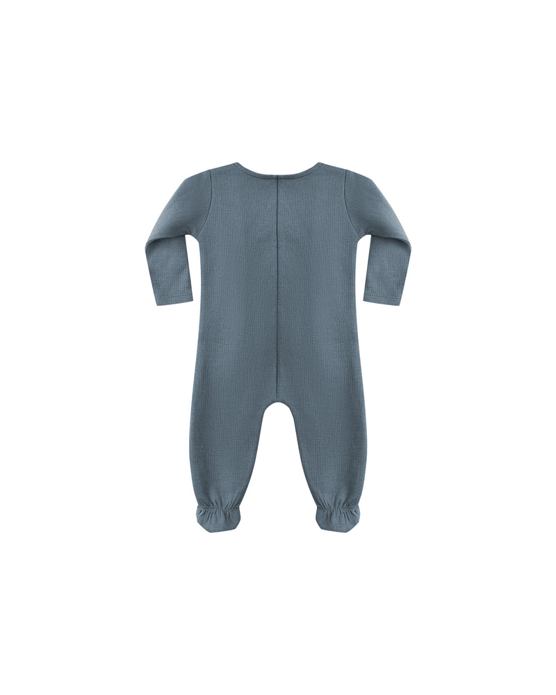 QUINCY MAE: POINTELLE WRAP FOOTIE || OCEAN