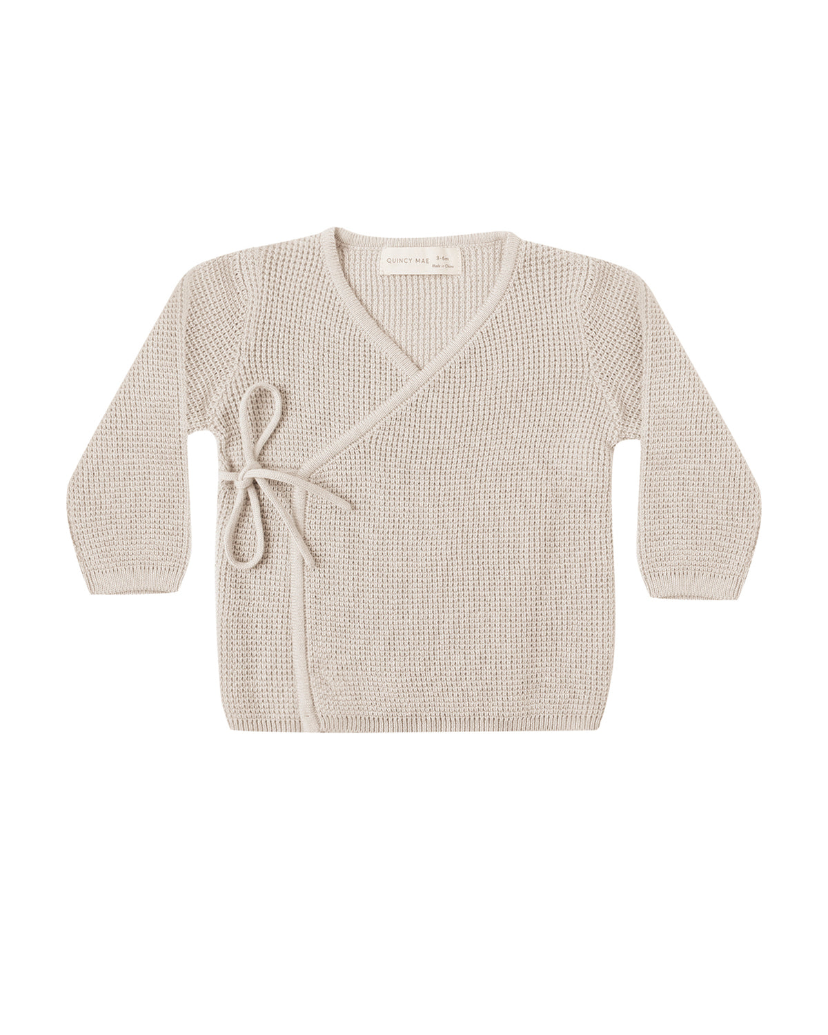 QUINCY MAE: KNIT WRAP TOP + FOOTED KNIT PANT || OAT