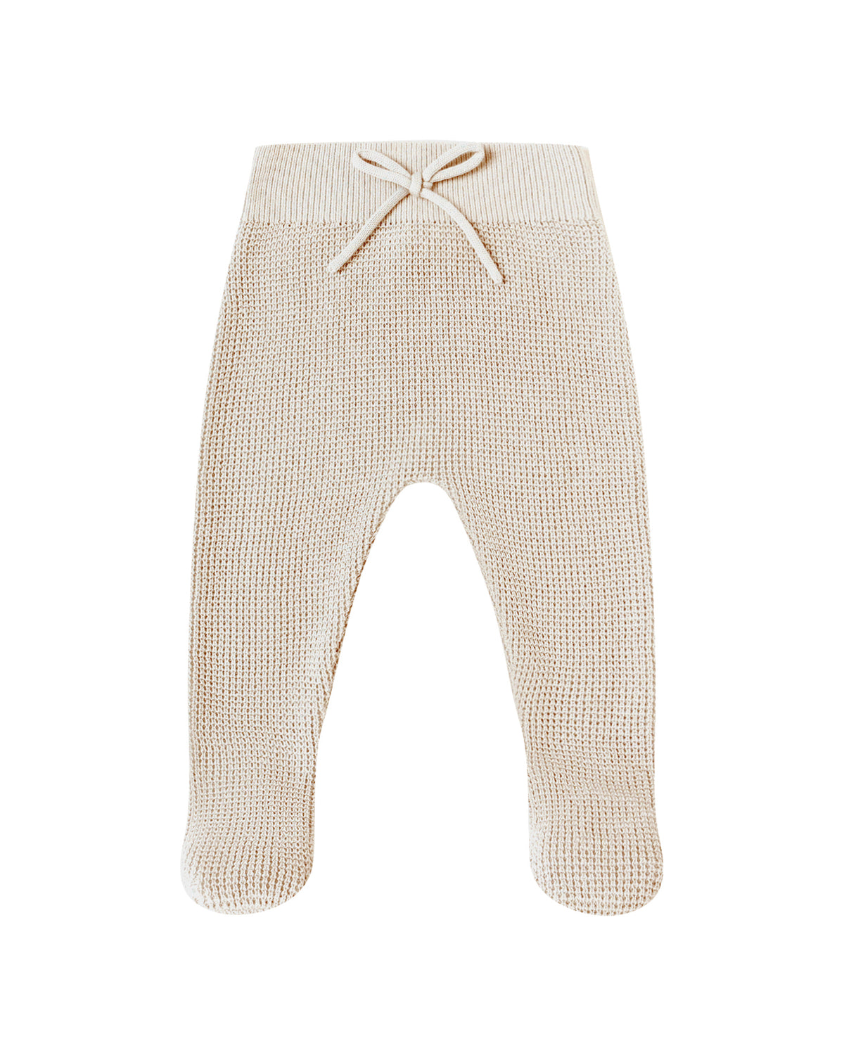 QUINCY MAE: KNIT WRAP TOP + FOOTED KNIT PANT || OAT