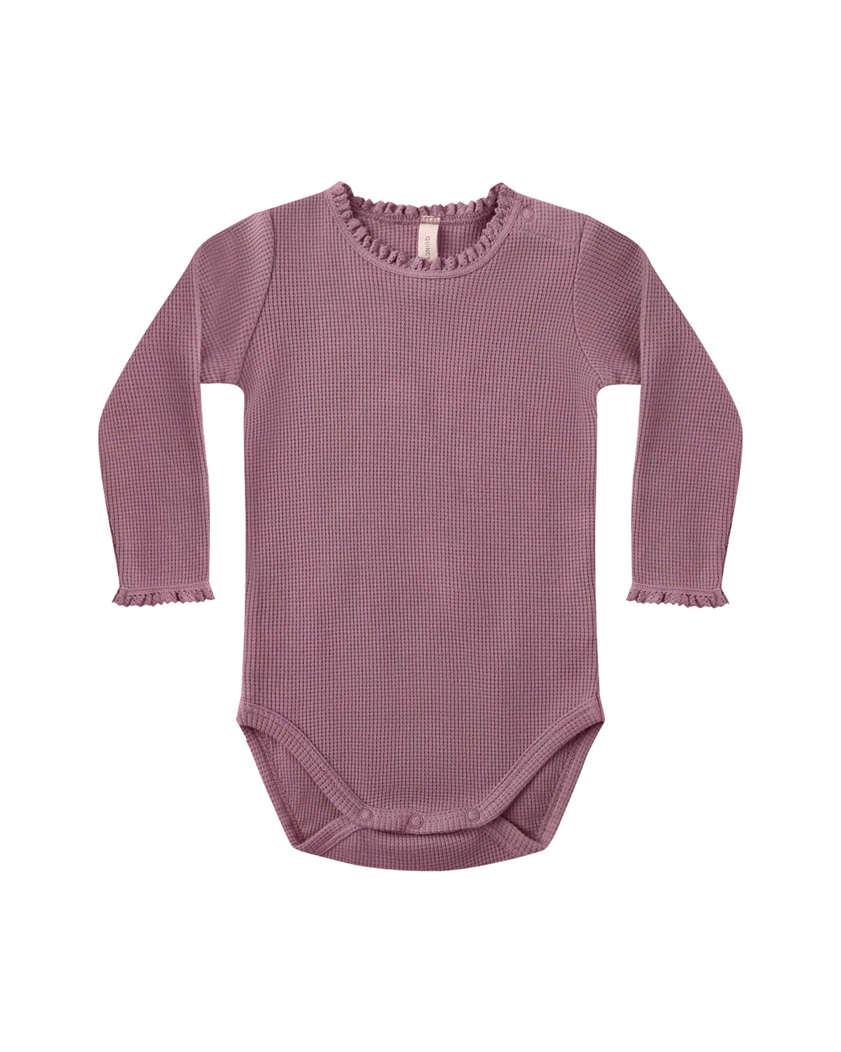 QUINCY MAE: WAFFLE LONG SLEEVE BODYSUIT+ SKIRTED BLOOMER SET || MULBERRY