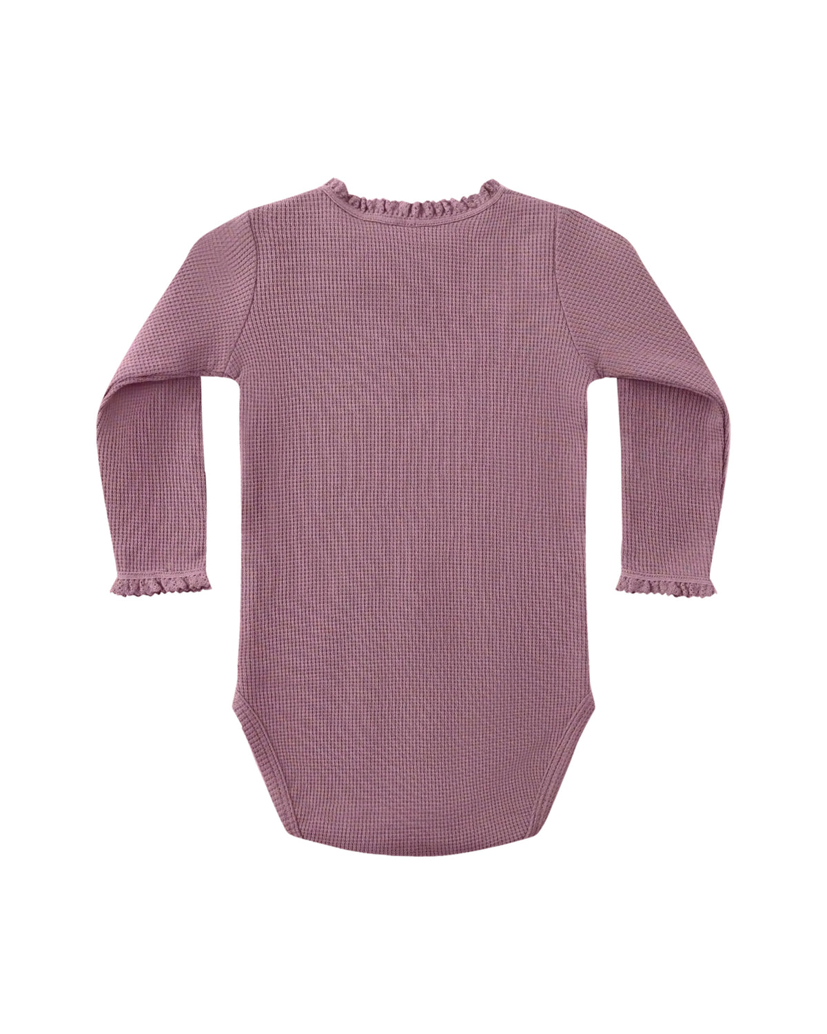 QUINCY MAE: WAFFLE LONG SLEEVE BODYSUIT+ SKIRTED BLOOMER SET || MULBERRY
