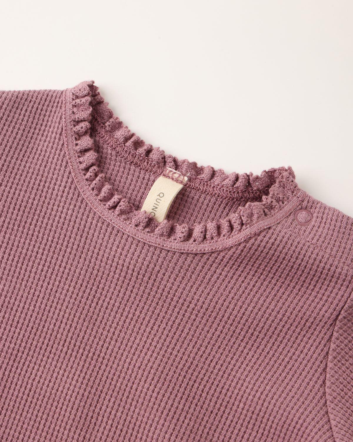 QUINCY MAE: WAFFLE LONG SLEEVE BODYSUIT+ SKIRTED BLOOMER SET || MULBERRY