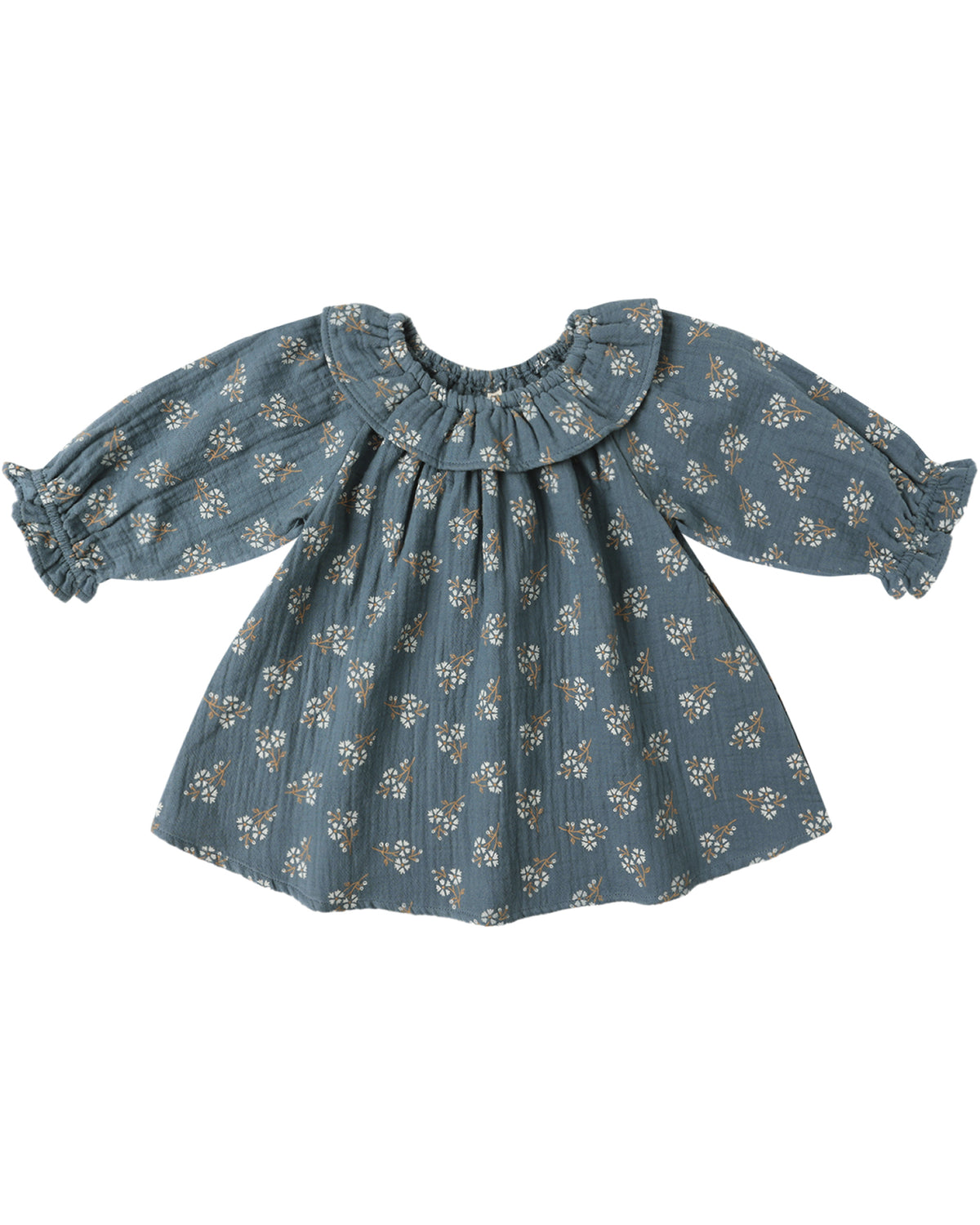 QUINCY MAE: LONG SLEEVE ISLA DRESS || BLUE FLORAL