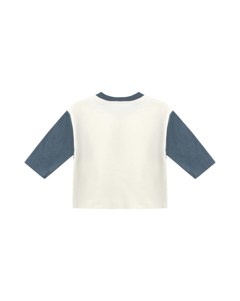 QUINCY MAE: LONG SLEEVE HENLEY TEE + DRAWSTRING PANT SET || OCEAN