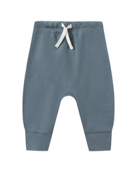 QUINCY MAE: LONG SLEEVE HENLEY TEE + DRAWSTRING PANT SET || OCEAN
