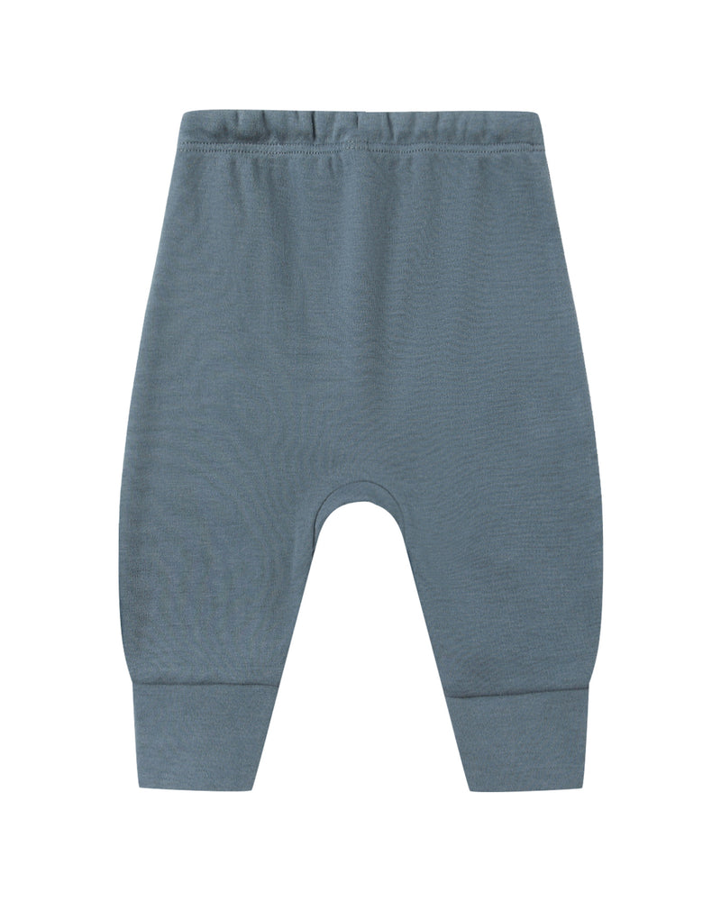 QUINCY MAE: LONG SLEEVE HENLEY TEE + DRAWSTRING PANT SET || OCEAN