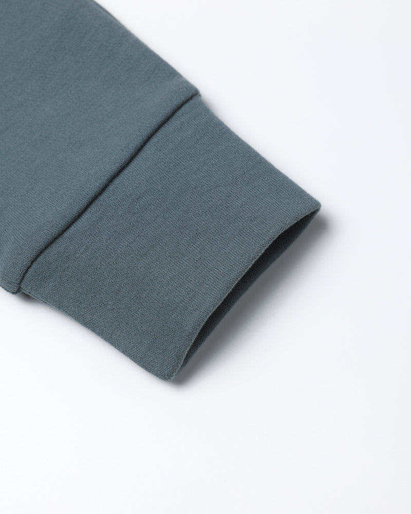 QUINCY MAE: LONG SLEEVE HENLEY TEE + DRAWSTRING PANT SET || OCEAN