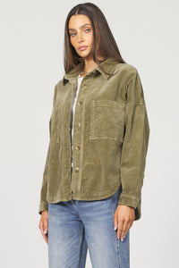 DEAR JOHN: GINA COLLARD TOP - OLIVE BRANCH