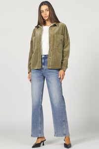 DEAR JOHN: GINA COLLARD TOP - OLIVE BRANCH
