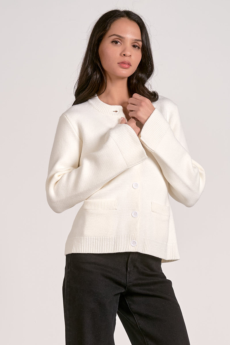ELAN: MOLLY SWEATER - OFF WHITE