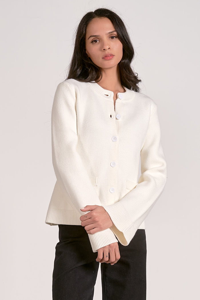 ELAN: MOLLY SWEATER - OFF WHITE