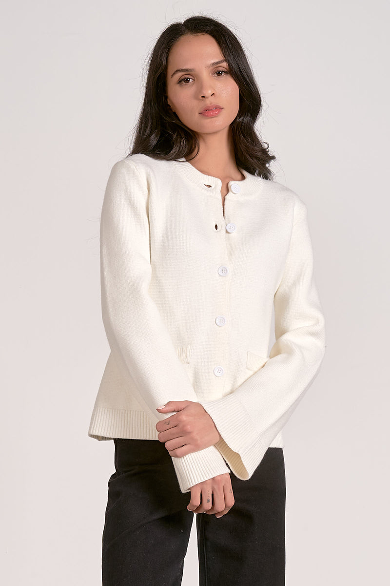 ELAN: MOLLY SWEATER - OFF WHITE