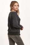 DEAR JOHN: ZYRA V NECK LONG SLEEVE OVERSIZED - BLACK