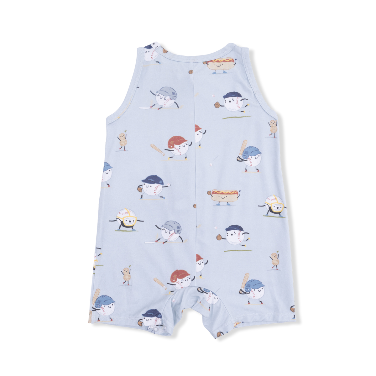 ANGEL DEAR: BASEBALLS PLAYING BASEBALL - SLEEVELESS SHORTIE ROMPER