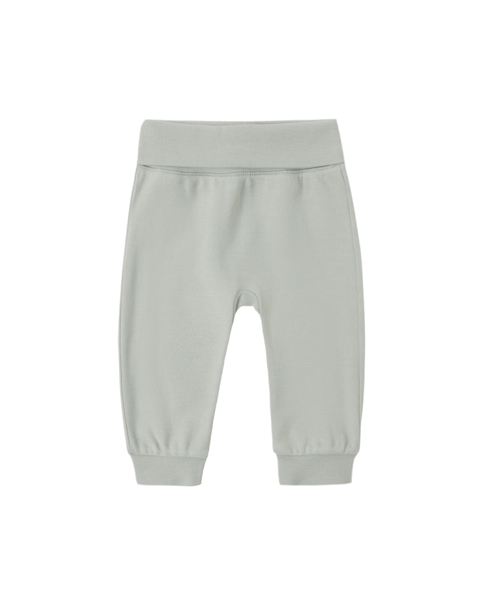 QUINCY MAE: SIDE SNAP BODYSUIT || SAGE MICRO STRIPE & BABY PANT || SAGE