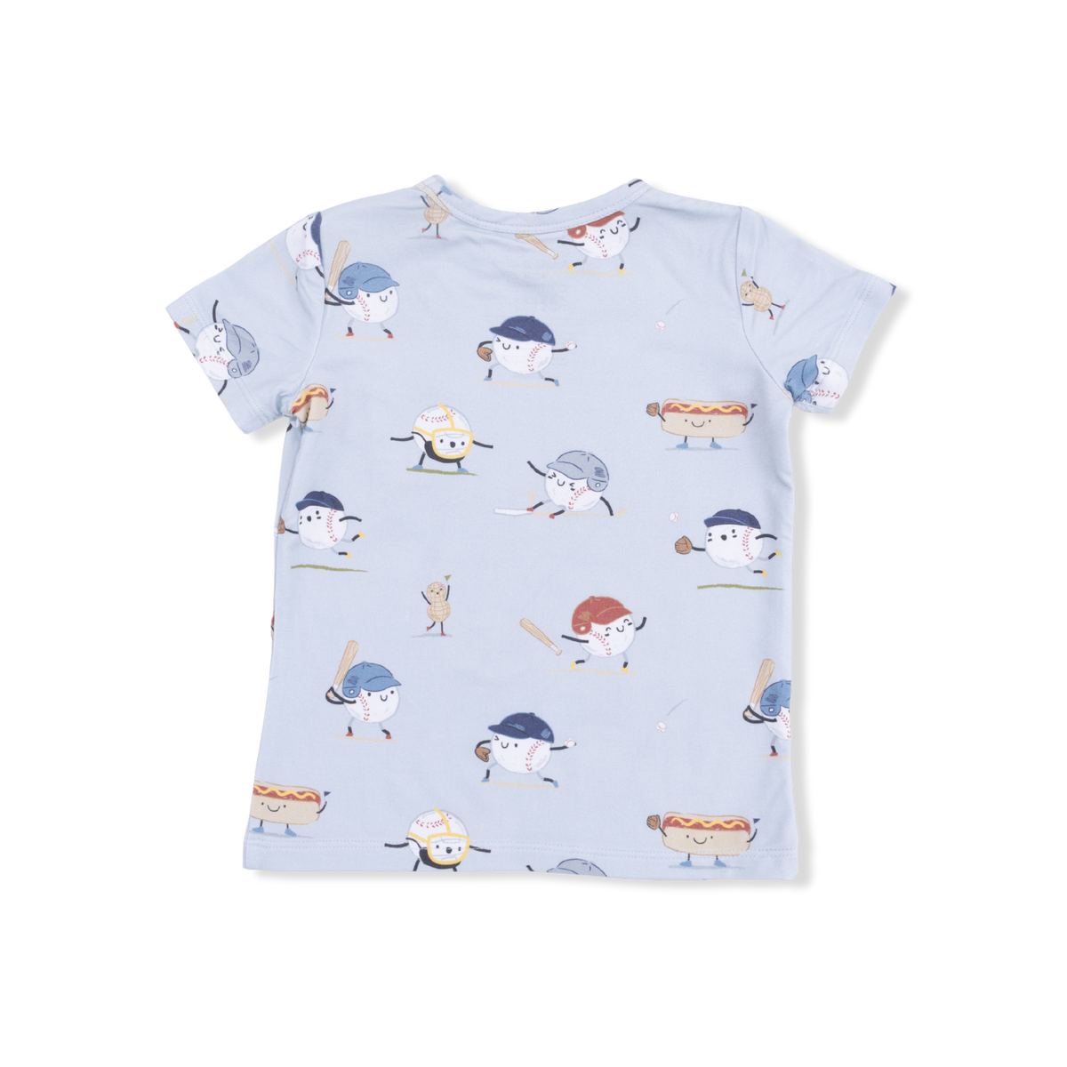 ANGEL DEAR: BASEBALLS PLAYING BASEBALL - CREW NECK TEE WITH CASUAL SHORT