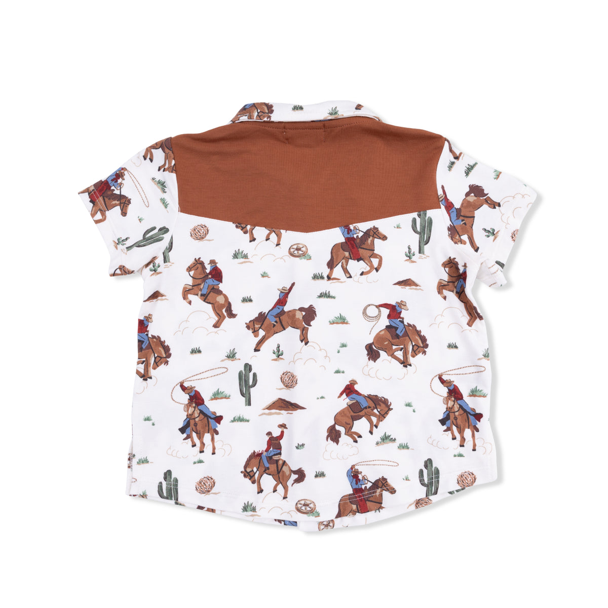 ANGEL DEAR: WESTERN PEARL SNAP SHIRT & SHORT SET - BUCKAROO