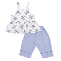 ANGEL DEAR: BELLE ROSETTE DOT - PEPLUM TANK WITH SMOCKED WAIST PANT