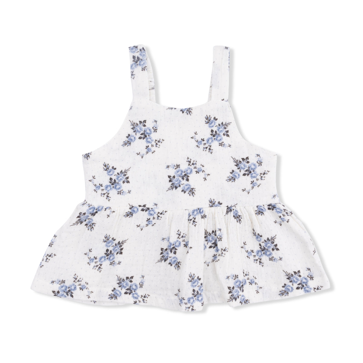ANGEL DEAR: BELLE ROSETTE DOT - PEPLUM TANK WITH SMOCKED WAIST PANT