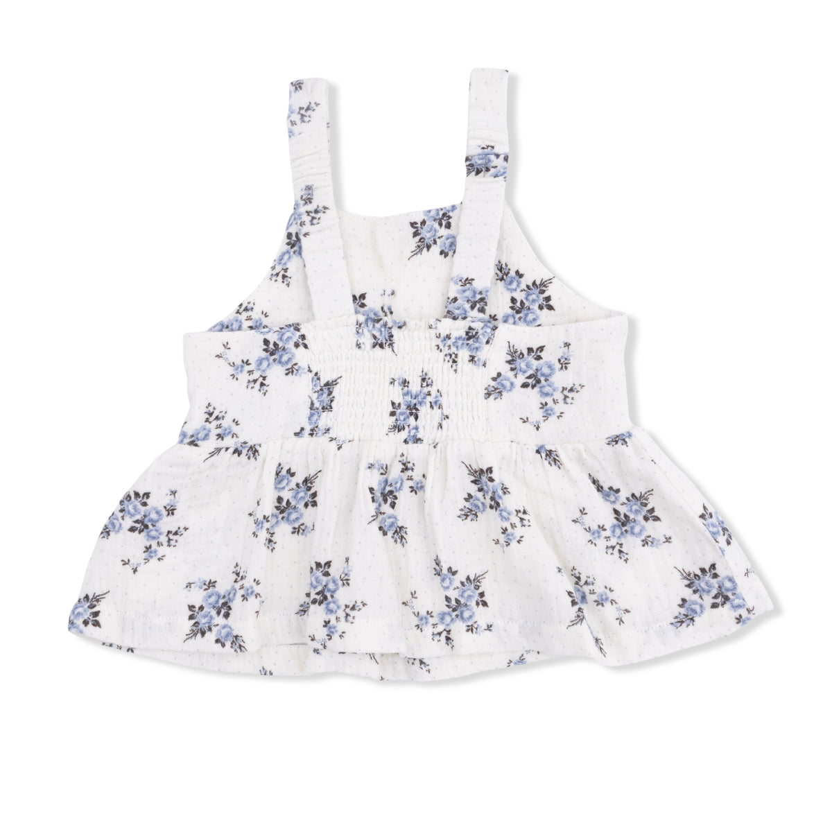 ANGEL DEAR: BELLE ROSETTE DOT - PEPLUM TANK WITH SMOCKED WAIST PANT