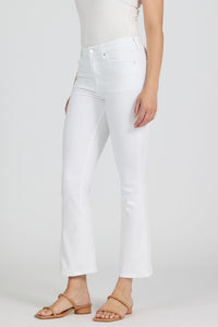 DEAR JOHN: JEANNE SUPER HIGH RISE CROPPED FLARE - WHITE