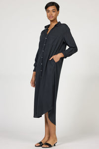 DEAR JOHN: GALINA SHIRT DRESS - BLACK