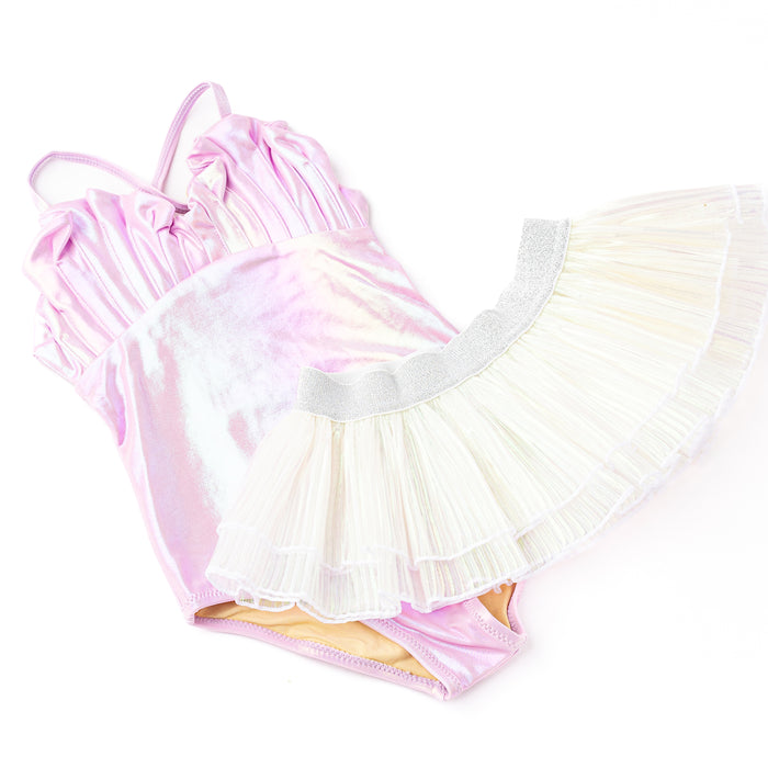SHADE CRITTERS: METALLIC SHELL ONE PIECE & TUTU SWIM SET - LILAC