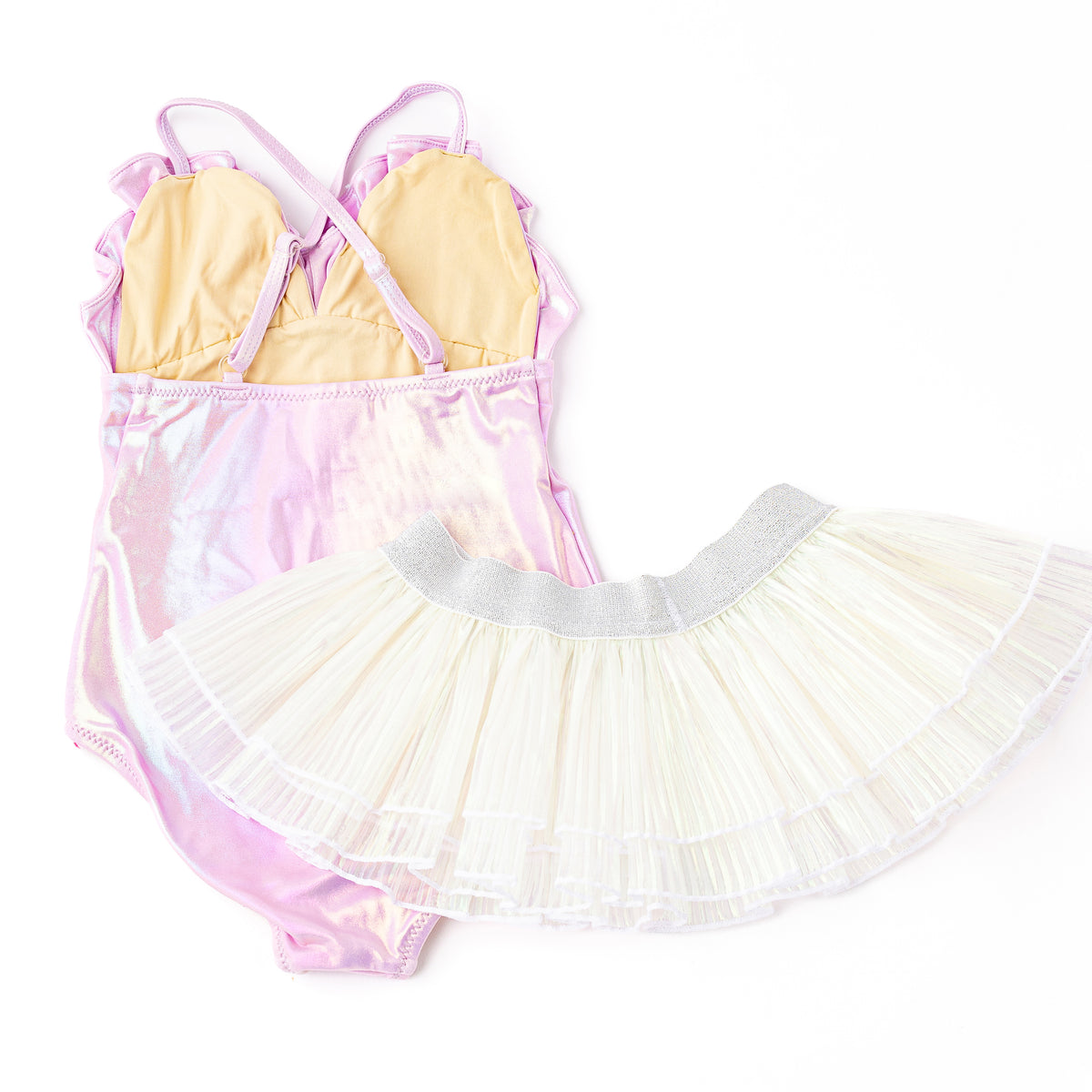 SHADE CRITTERS: METALLIC SHELL ONE PIECE & TUTU SWIM SET - LILAC