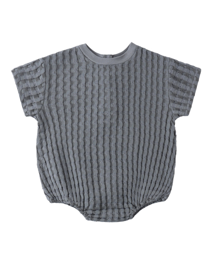 QUINCY MAE: RELAXED BUBBLE ROMPER - OCEAN