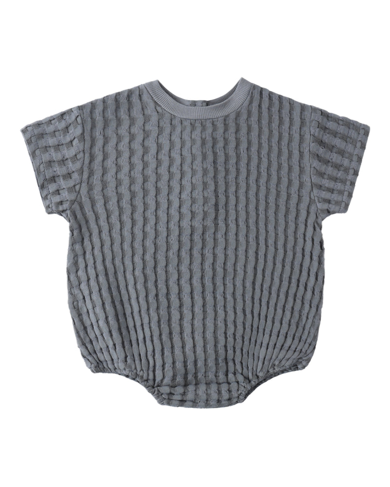 QUINCY MAE: RELAXED BUBBLE ROMPER - OCEAN