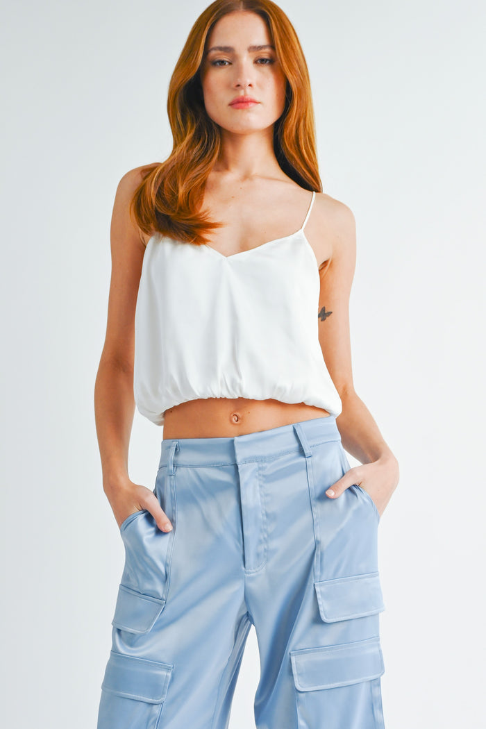 RESET BY JANE: SILKY AMORE TOP - WHITE
