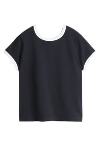DEAR JOHN: UNITY RINGER CONTRAST TEE - BLACK/WHITE