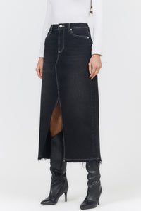 DEAR JOHN: VIANNA DENIM SKIRT - BLACK ACID WASH