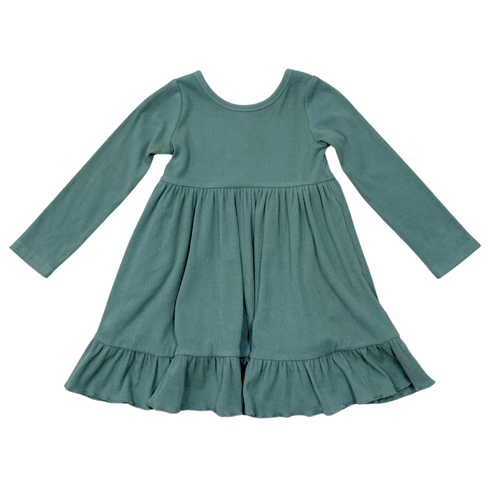 BABYSPROUTS: RIBBED BALLET DRESS - ATLANTIC