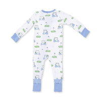 ANGEL DEAR: GOLF CARTS BLUE CONVERTIBLE ROMPER - IVORY