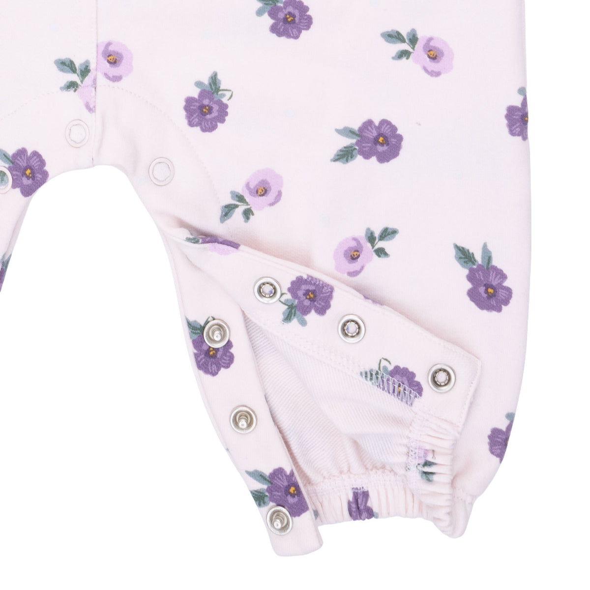 ANGEL DEAR: VIOLETTA FLORAL RUFFLE V-OVERALLS AND LONG SLEEVE BODYSUIT
