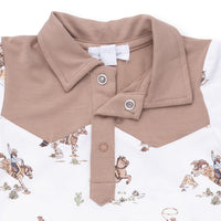 ANGEL DEAR: HORSE WRANGLER LONG SLEEVE COWBOY ROMPER
