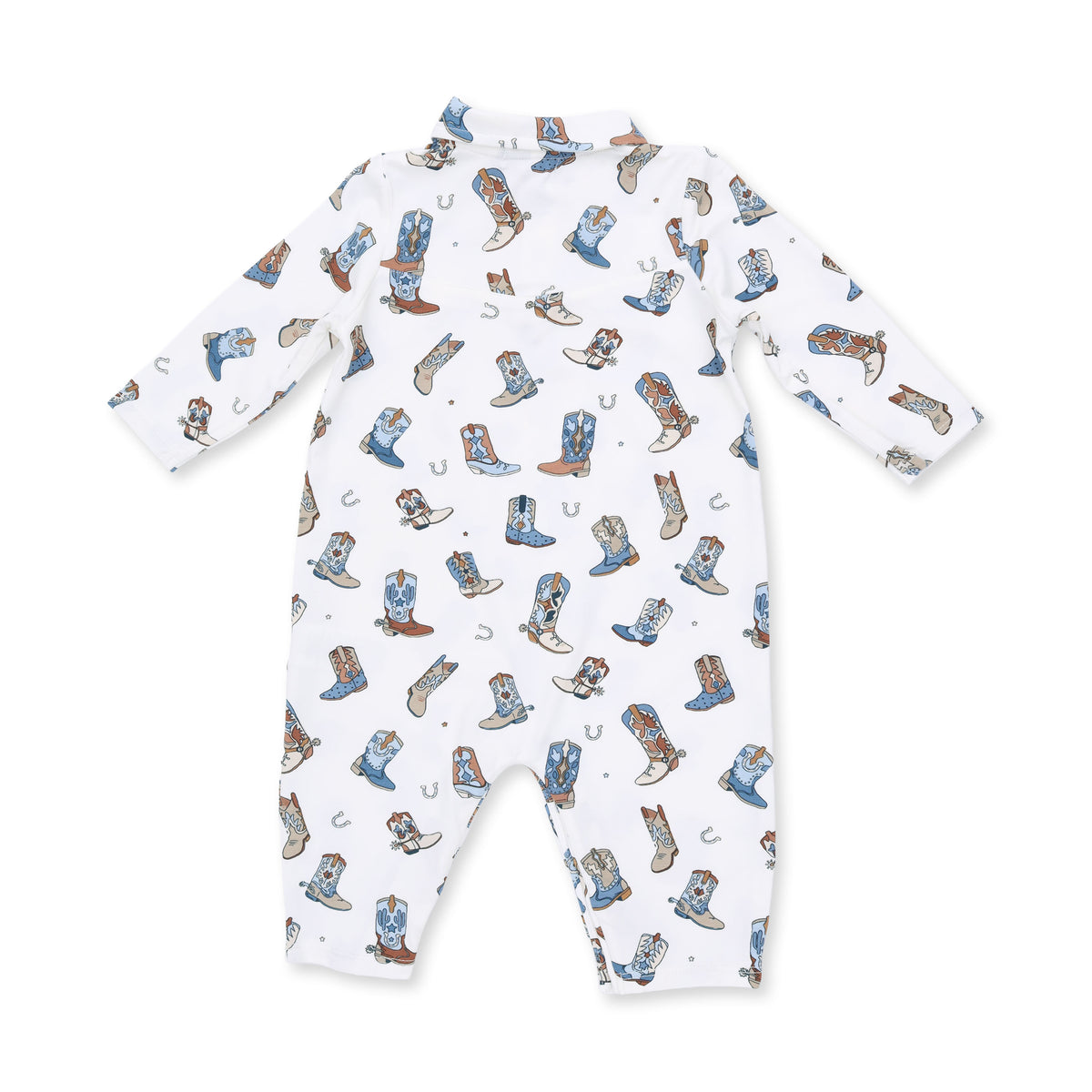 ANGEL DEAR: BUCKAROO BOOTS LONG SLEEVE COWBOY ROMPER