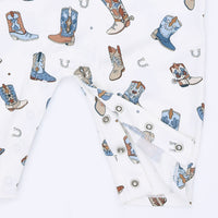 ANGEL DEAR: BUCKAROO BOOTS LONG SLEEVE COWBOY ROMPER