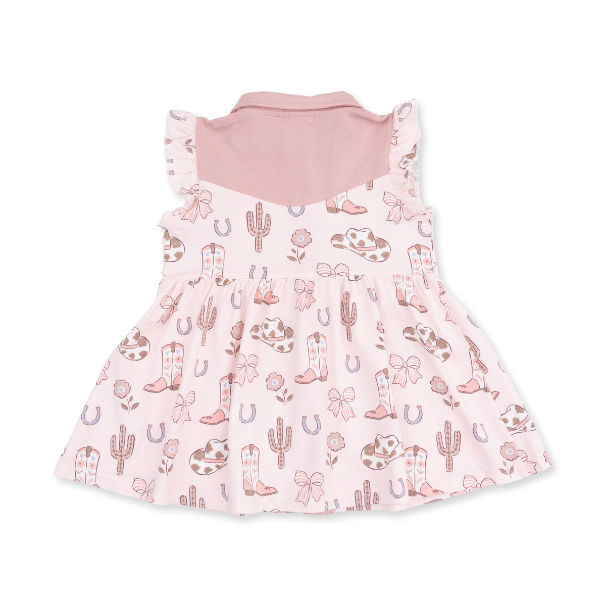 ANGEL DEAR: COWGIRL BOOTS AND BOWS WESTERN PEARL SNAP DRESS & BLOOMER SET
