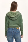 DEAR JOHN: CARLY ZIP UP LONG SLEEVE RELAXED FIT - DARK MOSS