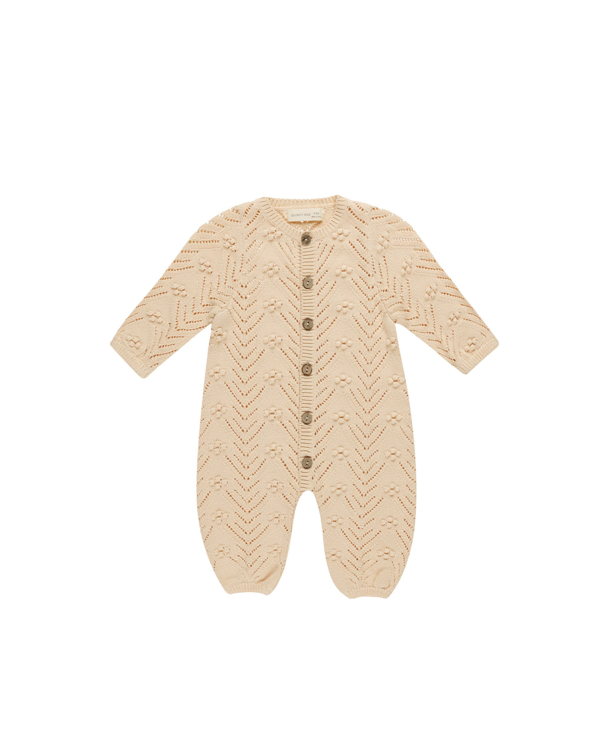 QUINCY MAE: LONG SLEEVE BOBBLE ROMPER || SHELL