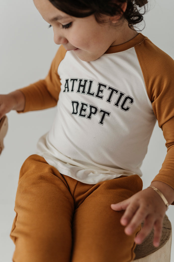 BABYSPROUTS: LONG SLEEVE BASEBALL TEE - ATHLETIC DEPT